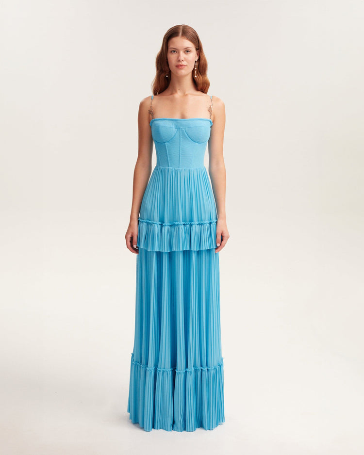 blue formal dress
