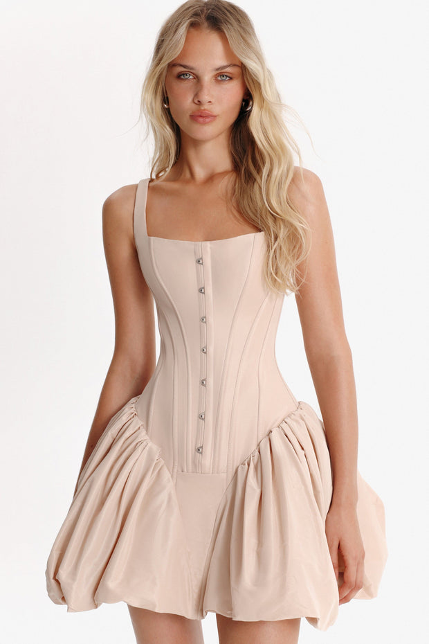 Cappuccino corset mini dress