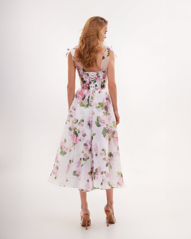 Tender floral midi tie-strap dress Milla Dresses - USA, Worldwide delivery