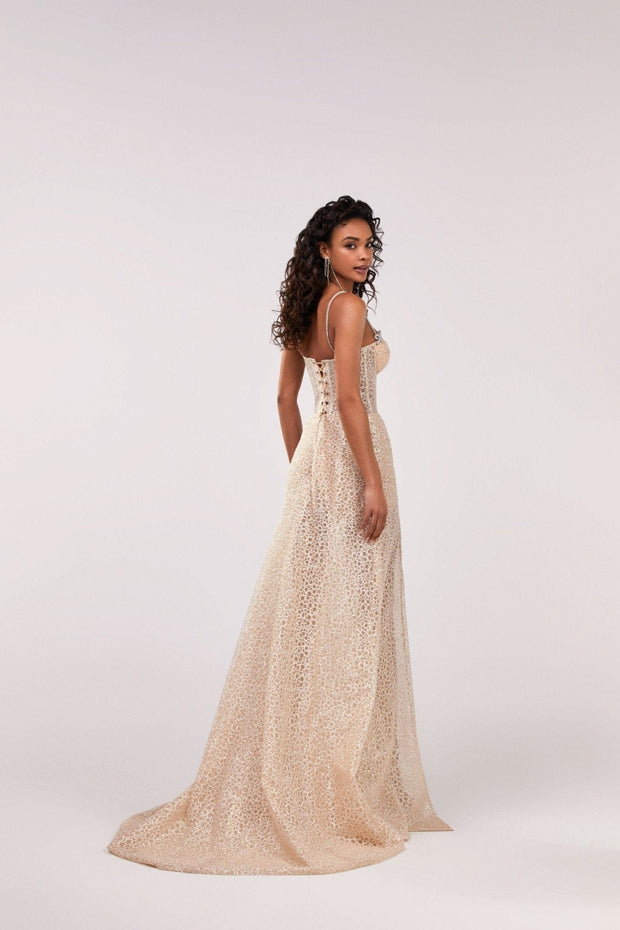 Shop Golden Cascades Fairy Dust Sequin Dress From Niswa Fashion