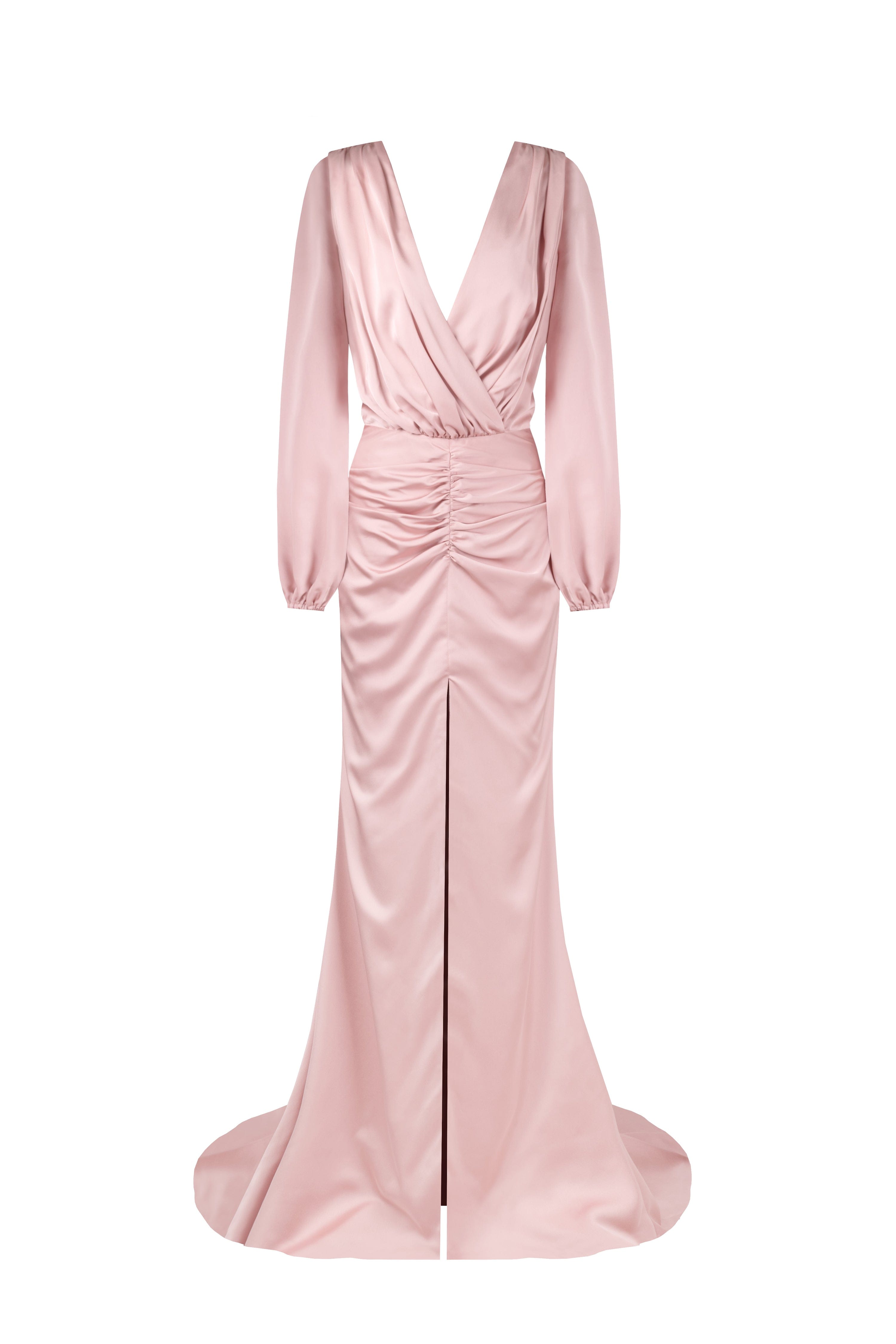 Milla Misty Rose Sheer Sleeves Maxi Tulle Dress XXL / Misty Rose