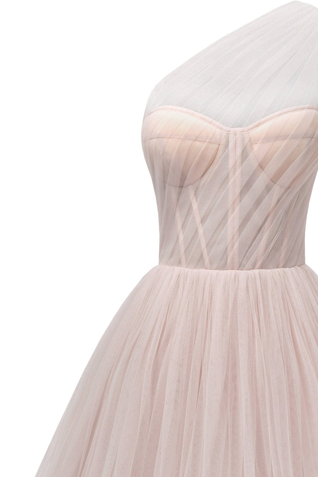 Tulle USA, ➤➤ One-Shoulder Dress Worldwide Misty Cocktail - delivery Dresses Rose Milla