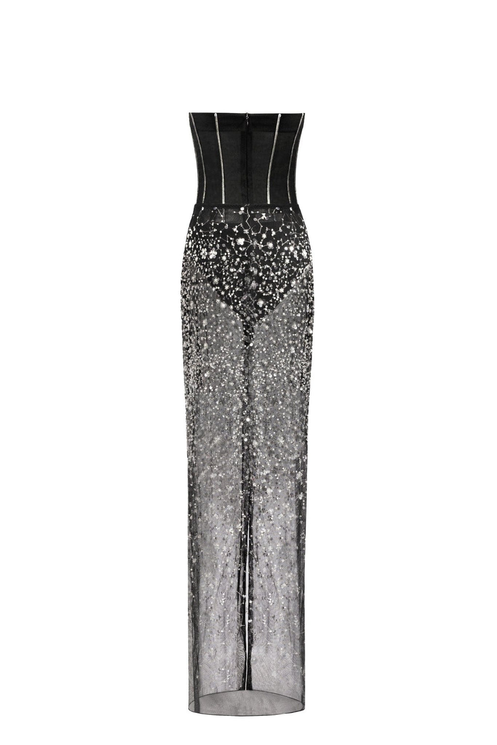 Crystal-covered fabulous black maxi dress - Milla
