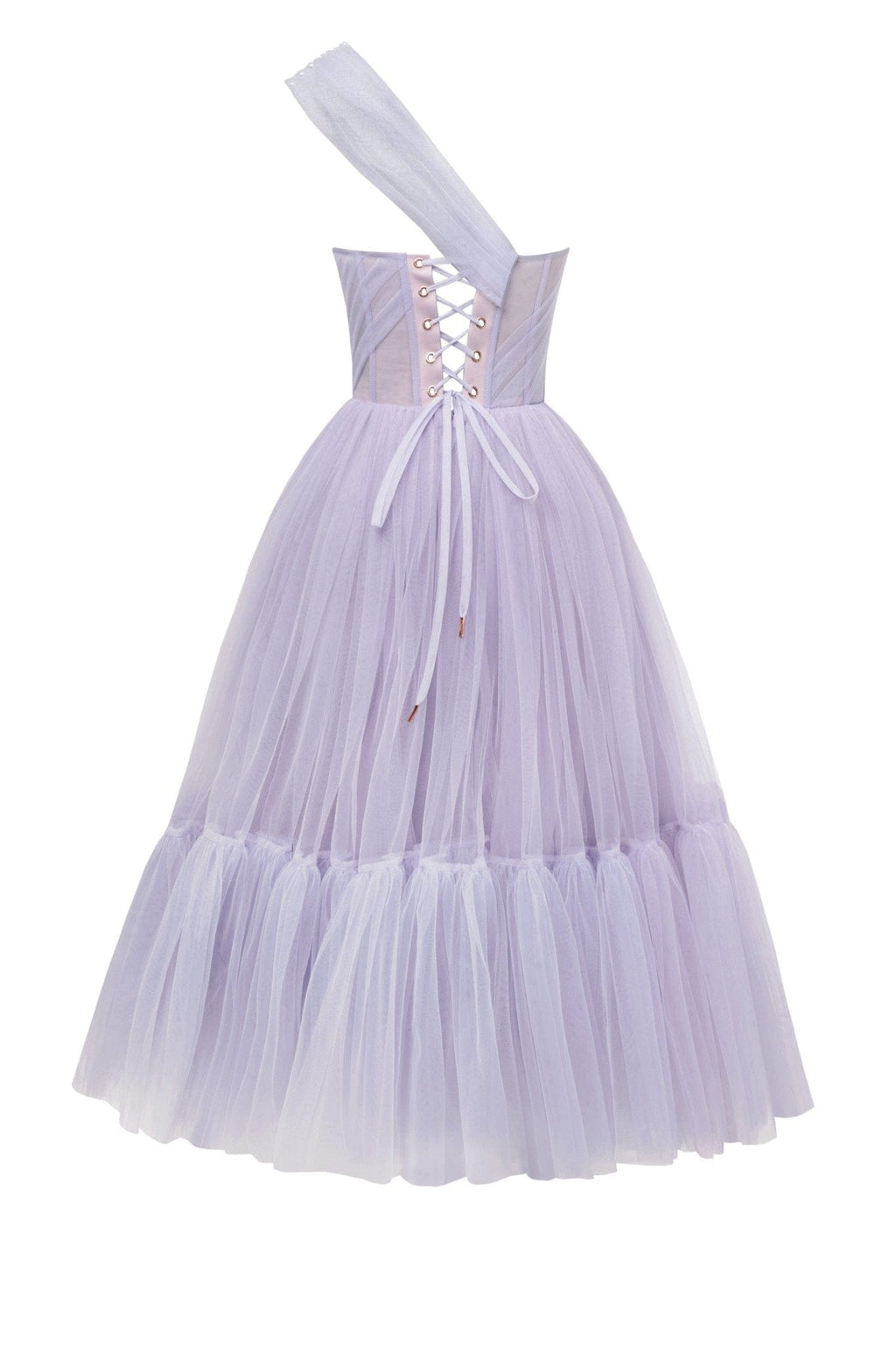 Lavender One-Shoulder Cocktail Tulle Dress Milla Dresses - USA ...