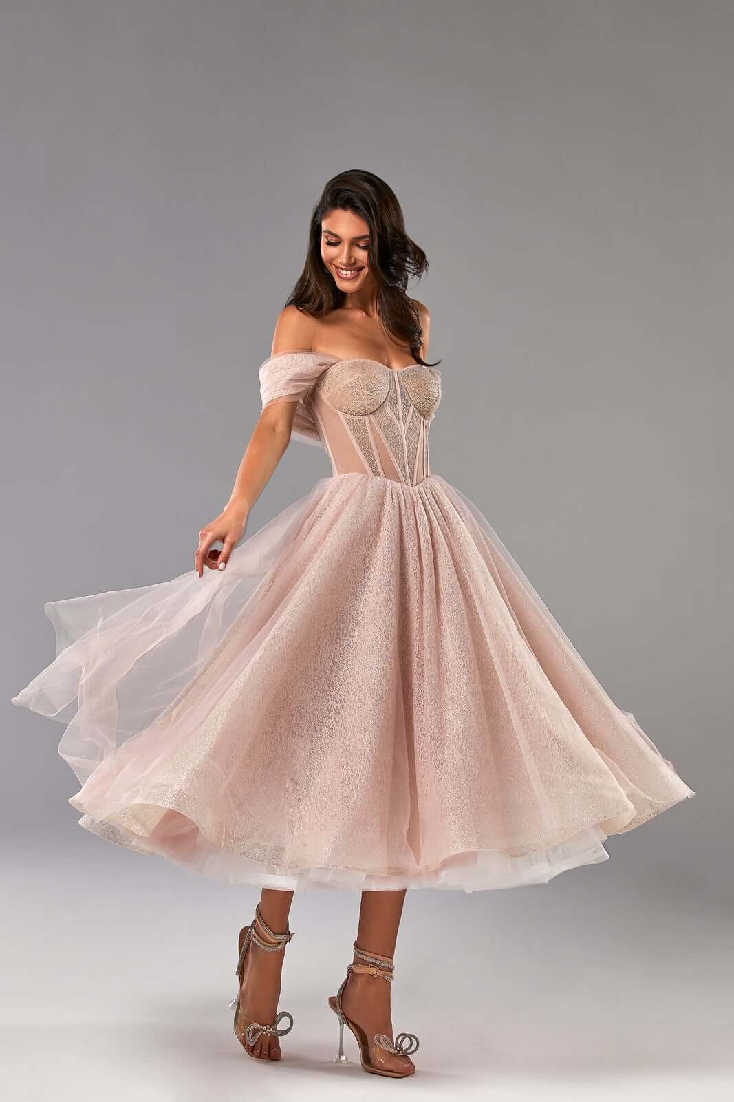 Combination sparkly tulle dress