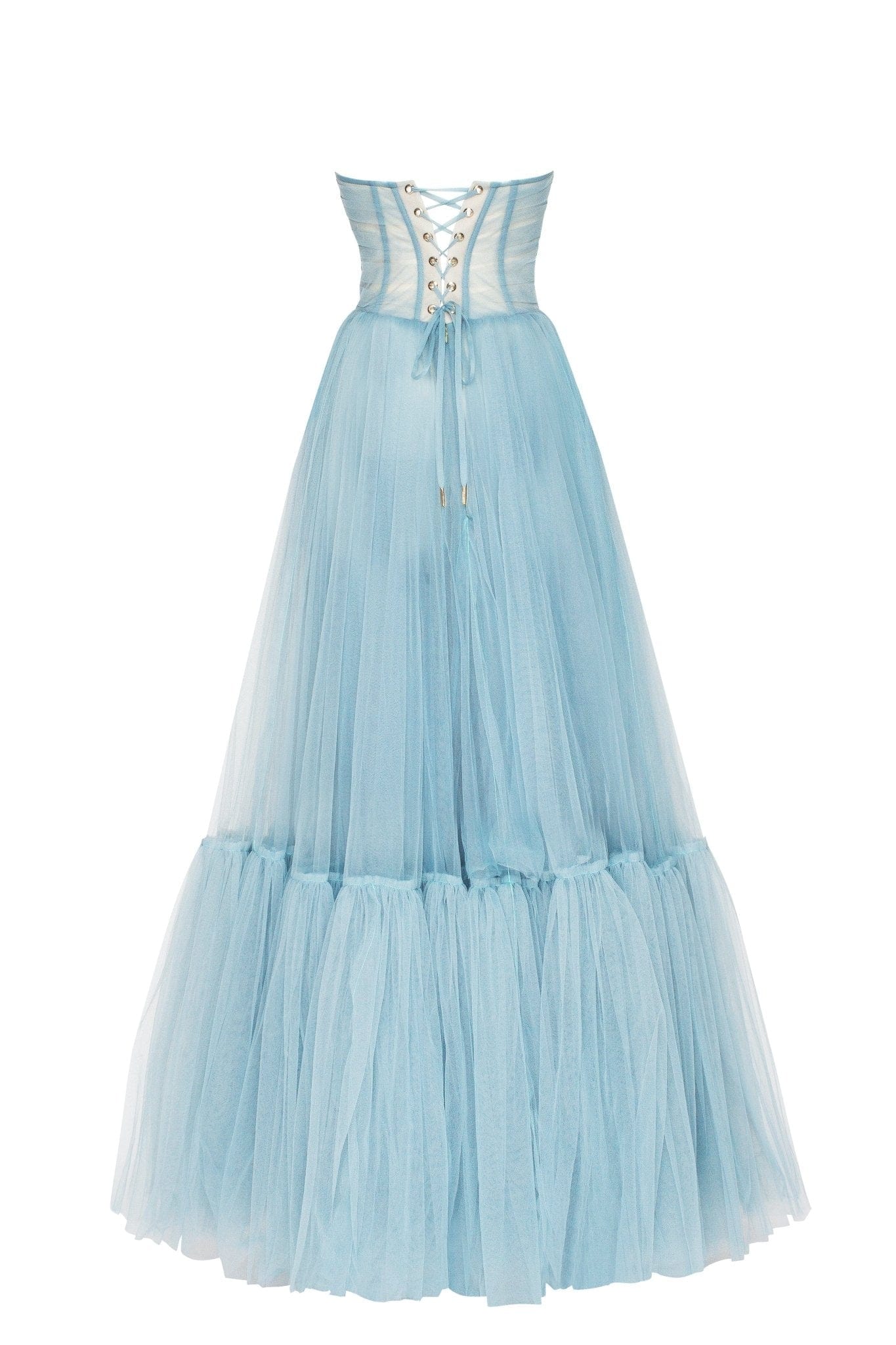 Ocean Wave Sheer Sleeves Maxi Tulle Dress ➤➤ Milla Dresses - USA, Worldwide  delivery
