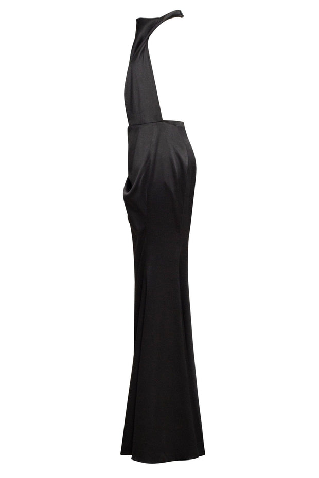 Black Mock neck sleeveless high slit dress Milla Dresses - USA ...