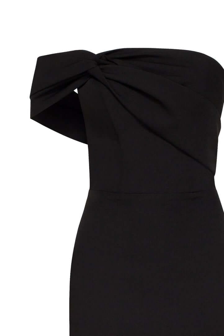 Black Classy midi dress with open neckline Milla Dresses - USA ...