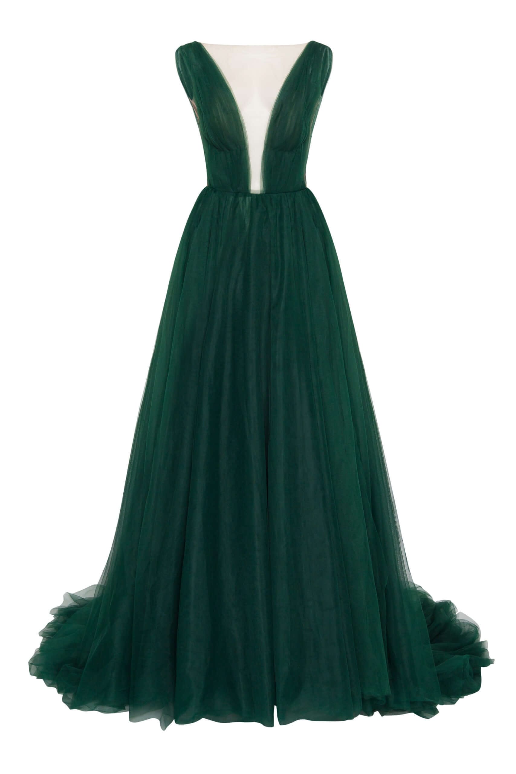 Emerald Green Elegant Maxi Dress - Milla