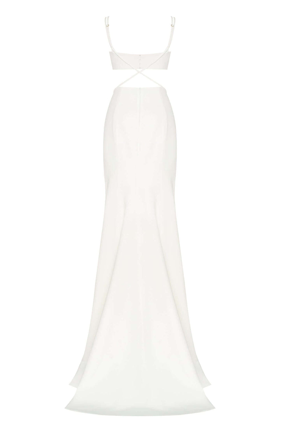 White Casual side cut out maxi dress - Milla