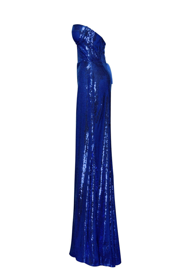 Electric blue maxi dress covered in sequins - Milla