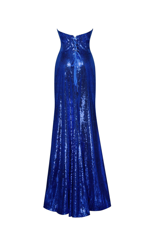 Electric blue maxi dress covered in sequins Milla Dresses - USA ...