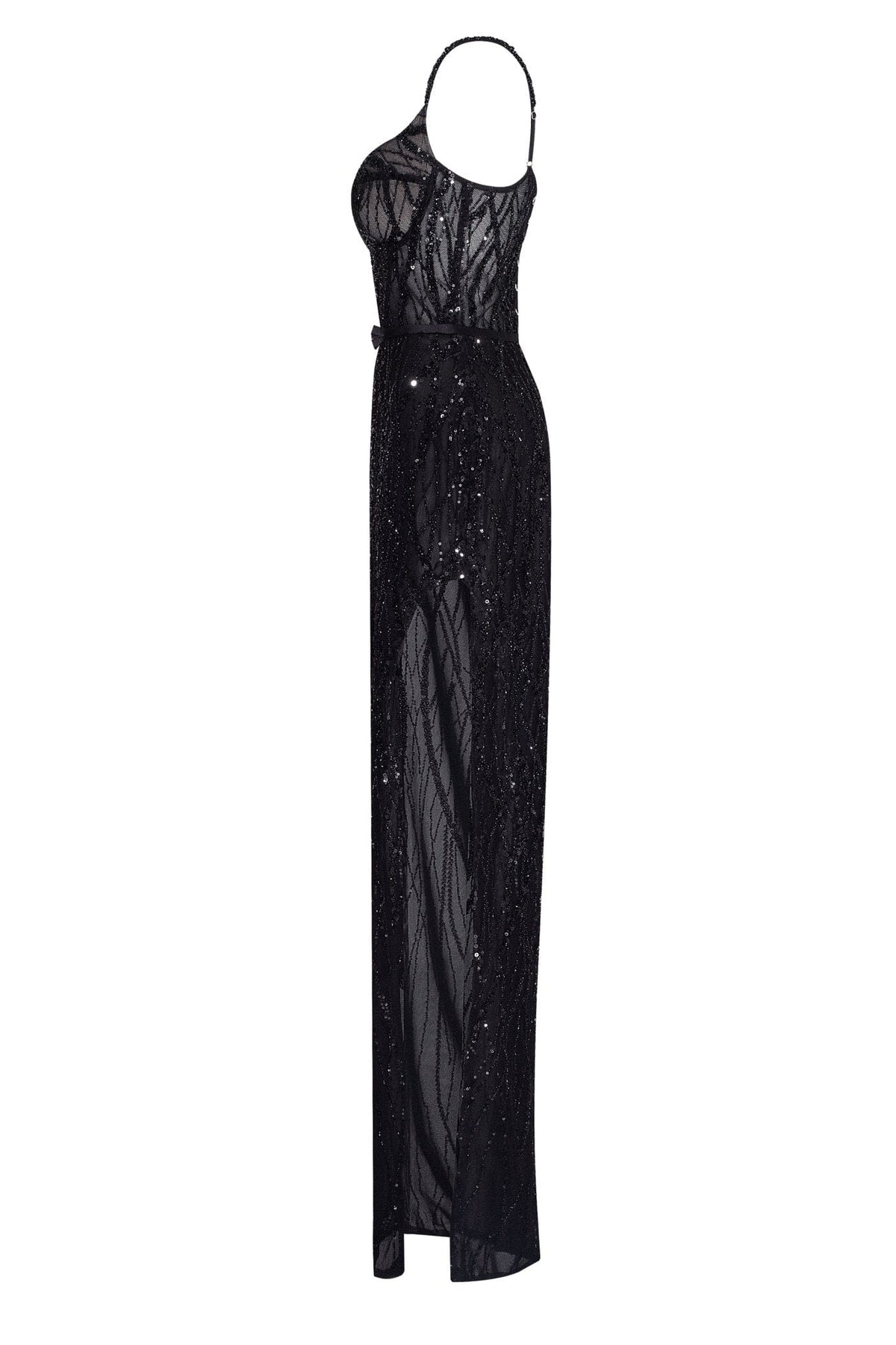 Astonishing sequined maxi gown on spaghetti straps Milla Dresses - USA ...