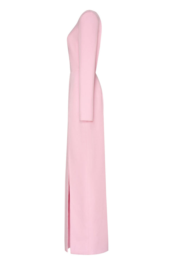 Pink Long-sleeved dress with sharp shoulder cut ➤➤ Milla Dresses 