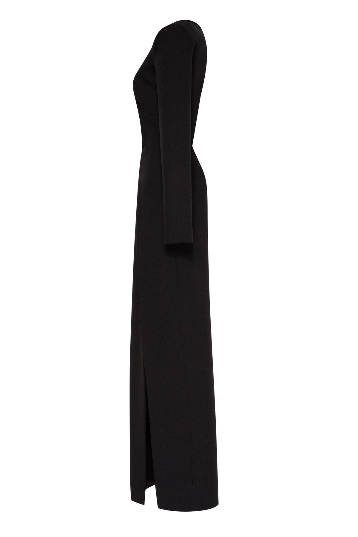 Black Long-sleeved dress with sharp shoulder cut Milla Dresses - USA ...