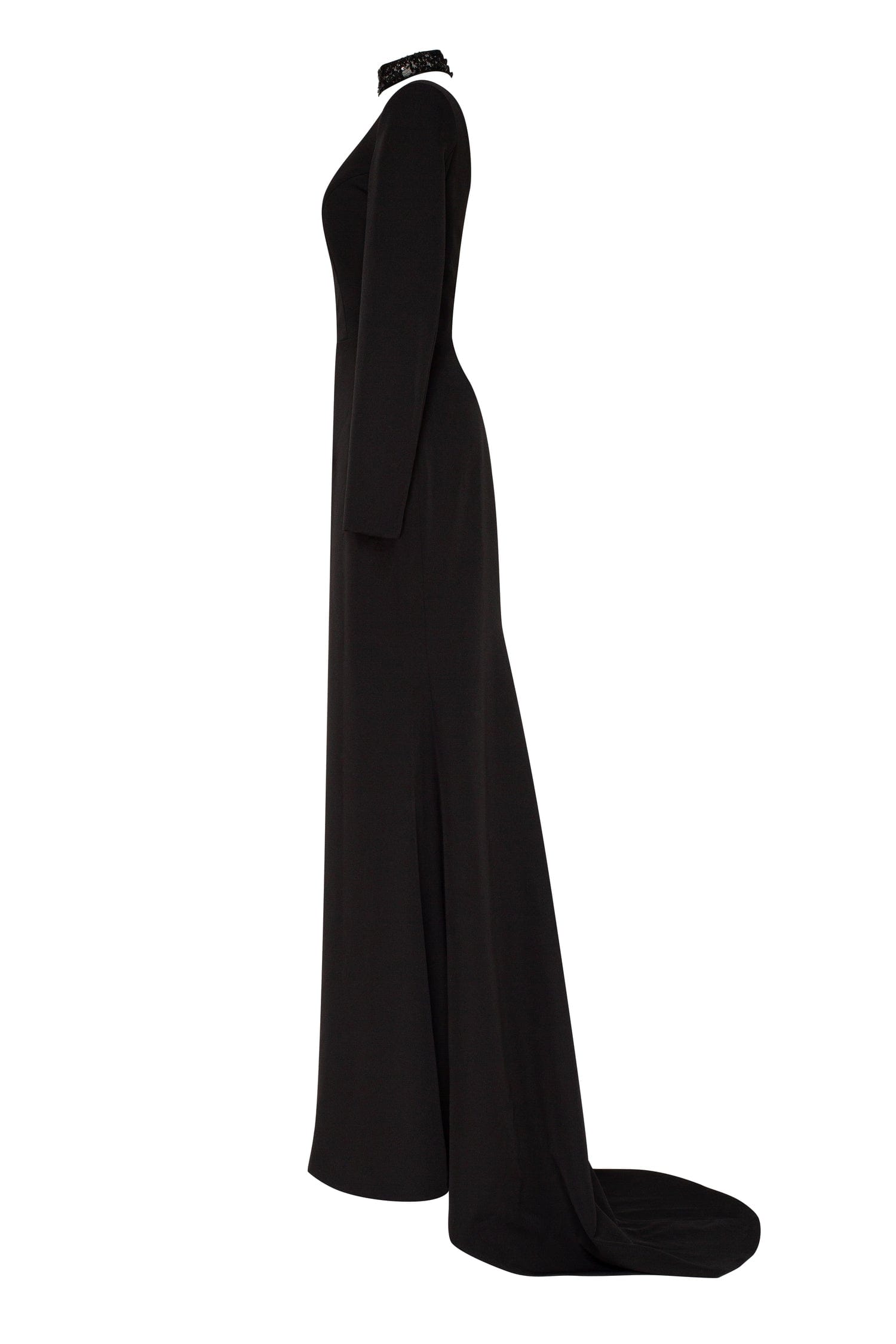 Trumpet gown with detachable sleeve - Milla