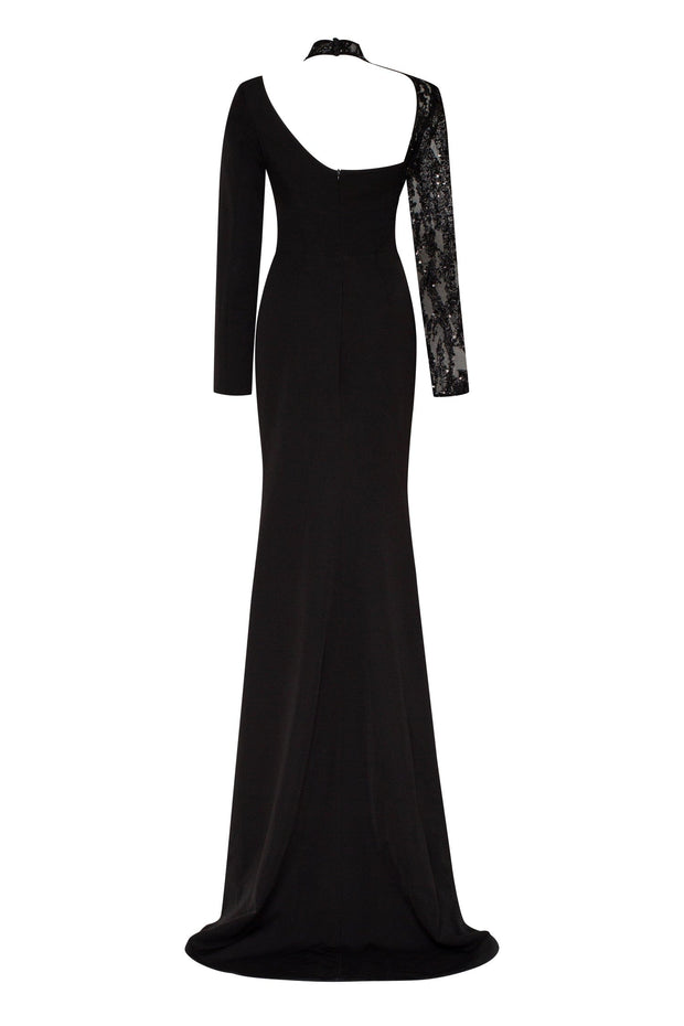 Trumpet gown with detachable sleeve - Milla
