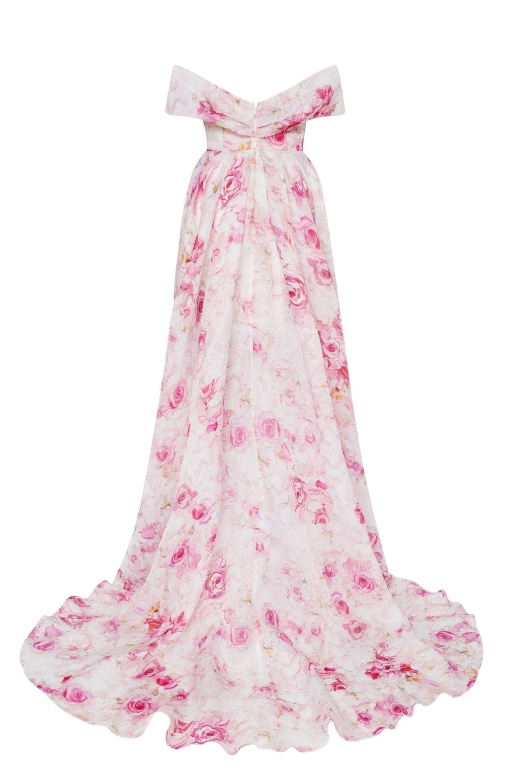Pink Peony Chic off-the-shoulder floral maxi dress - Milla