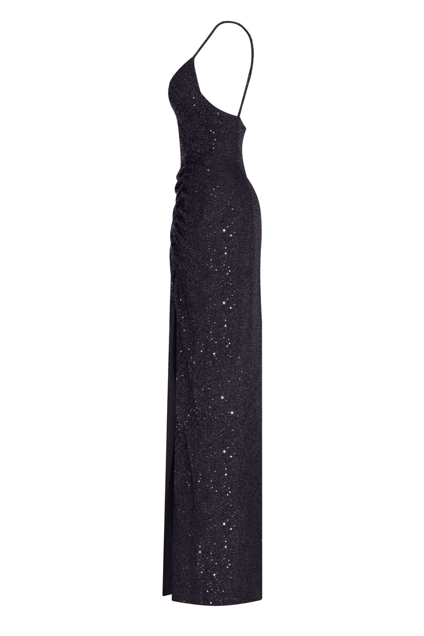 Spectacular sequined maxi gown on long spaghetti straps - Milla