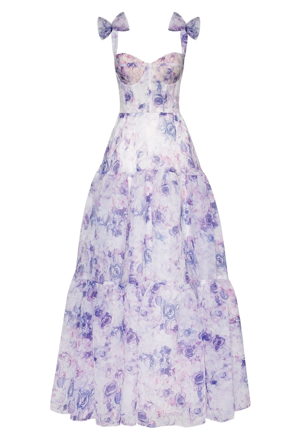 Blue Peony Tender floral maxi tie-strap dress Milla Dresses - USA ...
