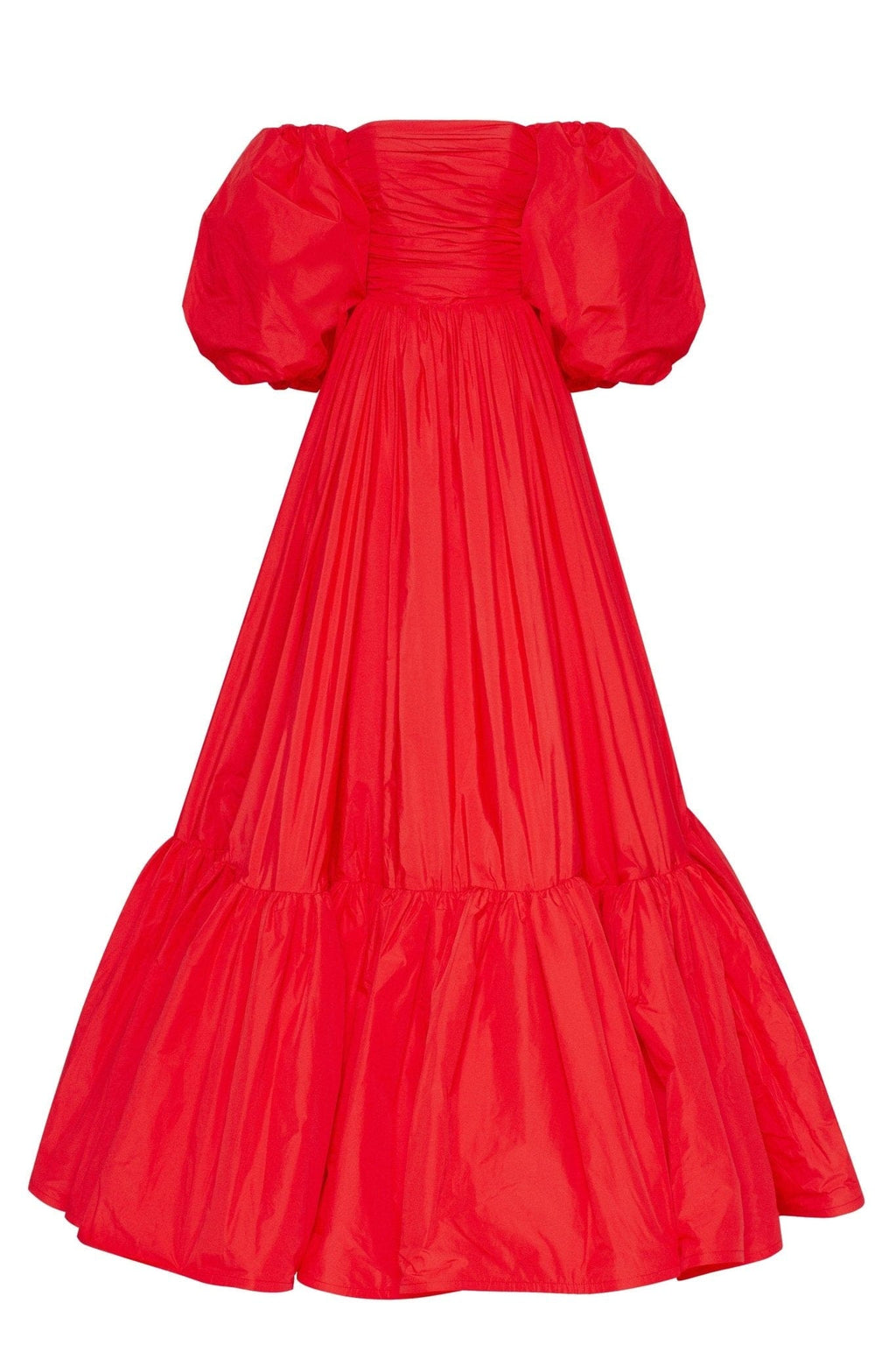 Carmen puffy dress with voluminous off-the-shoulder sleeves - Milla