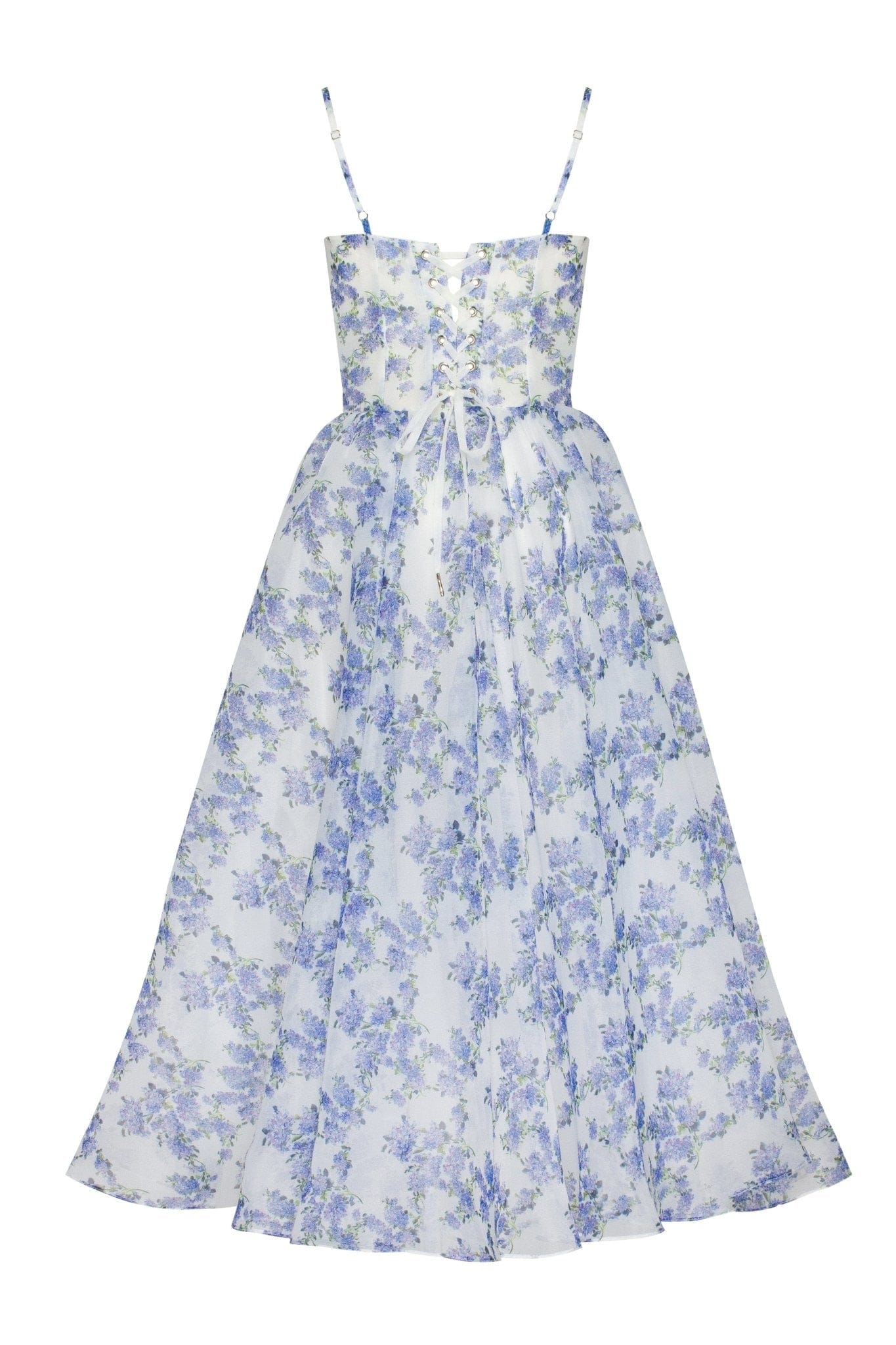 Blue Hydrangea spaghetti strap midi dress ➤➤ Milla Dresses - USA, Worldwide  delivery
