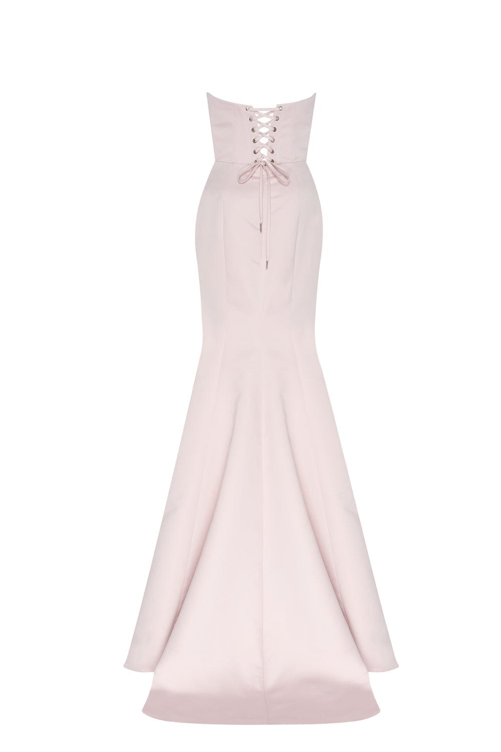 Misty Rose Strapless evening gown with thigh slit - Milla