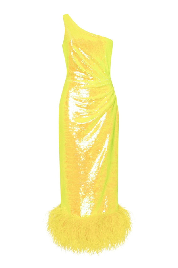 Buy Yellow Floral Print Midi Dress Online - Label Ritu Kumar India Store  View