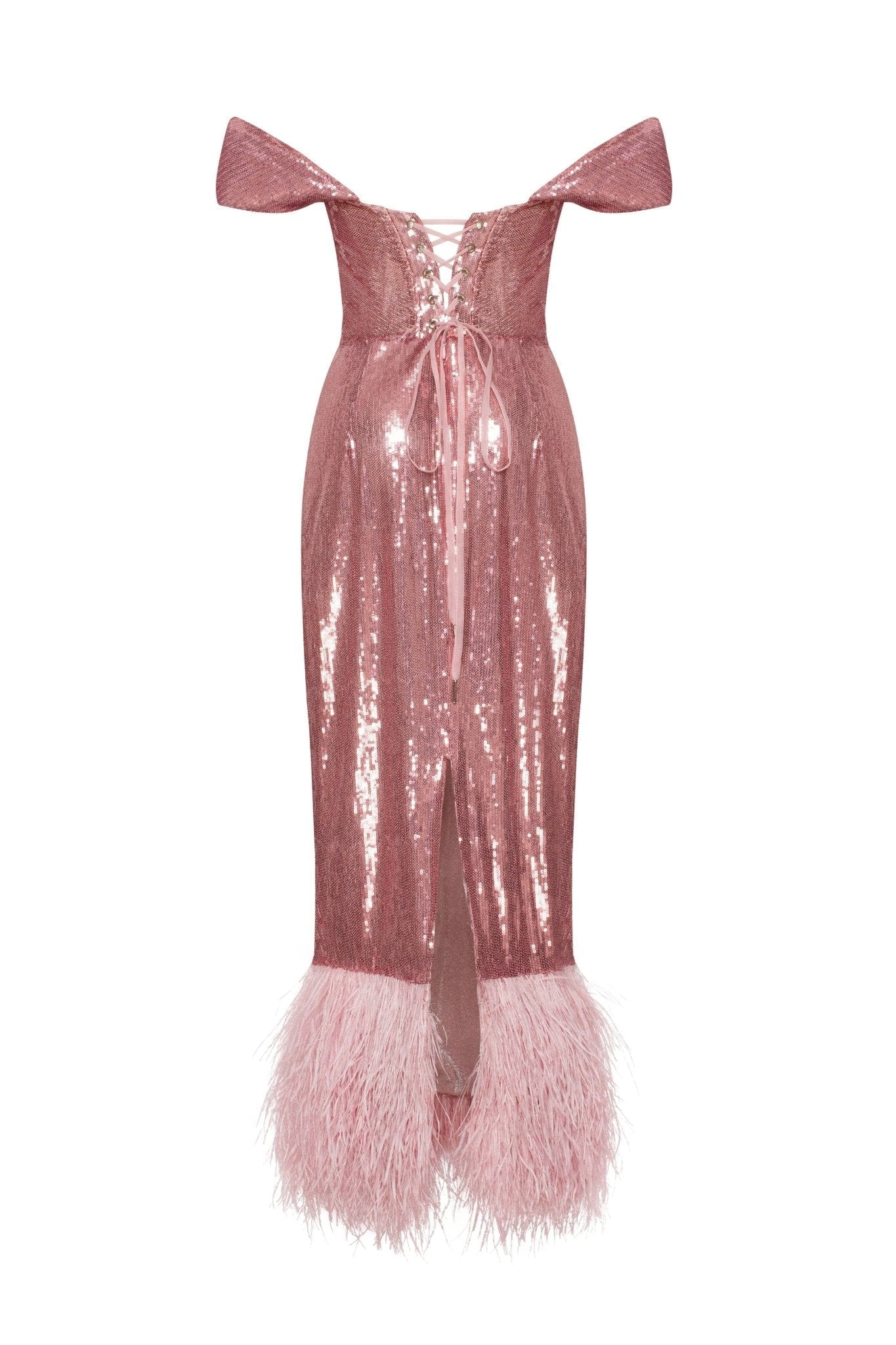 Off-the-shoulder cocktail sequined dress - Milla