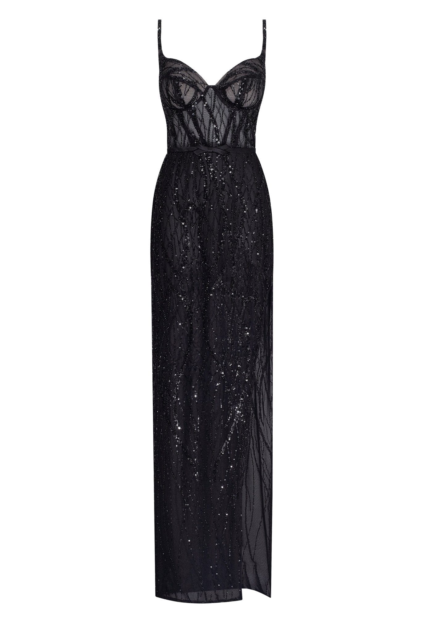 Astonishing sequined maxi gown on spaghetti straps Milla Dresses - USA ...