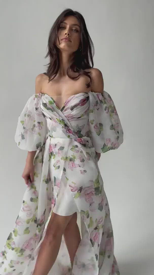 Buy SASSAFRAS White Floral Print Maxi Dress - Dresses for Women 2472347 |  Myntra